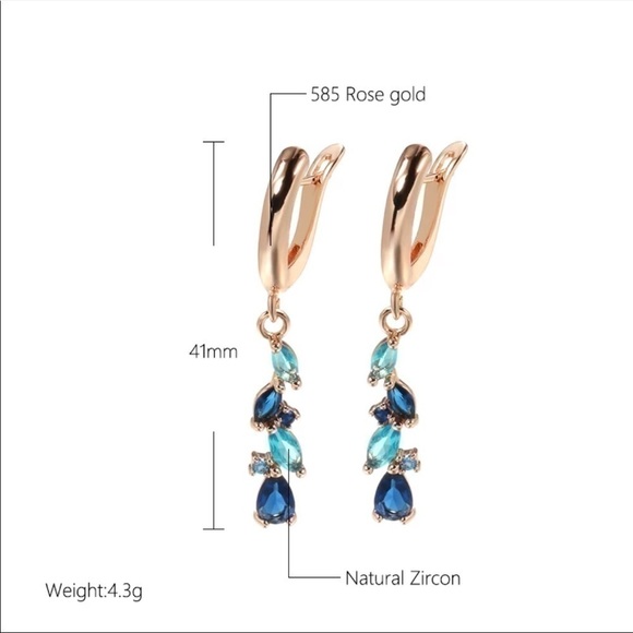 ⭐️new Colorful Natural Zircon Dangle Drop Earrings - Picture 5 of 10